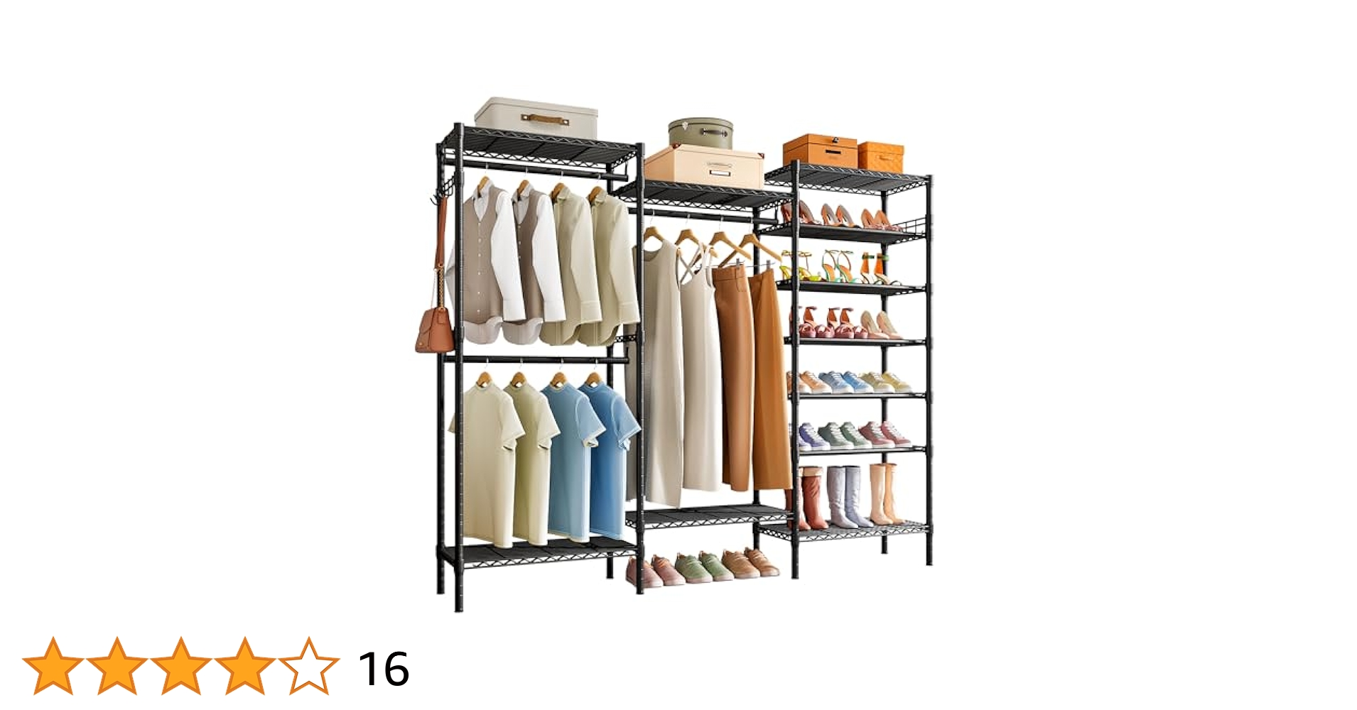 【特価商品】PASRLD ハンガーラック クローゼット ワードローブ シューズラ Amazon.co.jp: PASRLD ハンガーラック クローゼット ワード